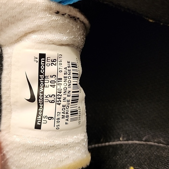 Nike Dual Fusion ST2 Running Shoes Black & Blue #454240-018 Women's size 9 - Picture 8 of 14